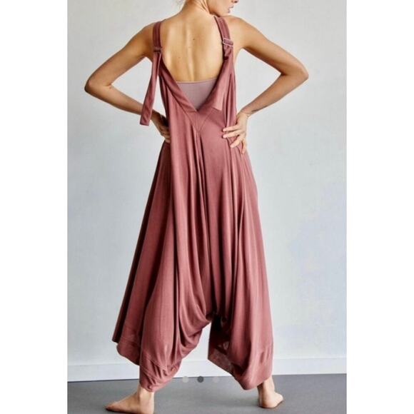 Free People Movement Seven Stars Onesie Jumpsuit Oversized Wide Leg Size XS - Picture 2 of 16